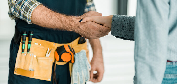 home services business wins a new customer