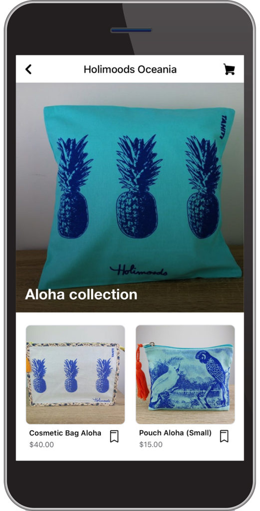 Facebook Shops Example - Hollimoods Oceania